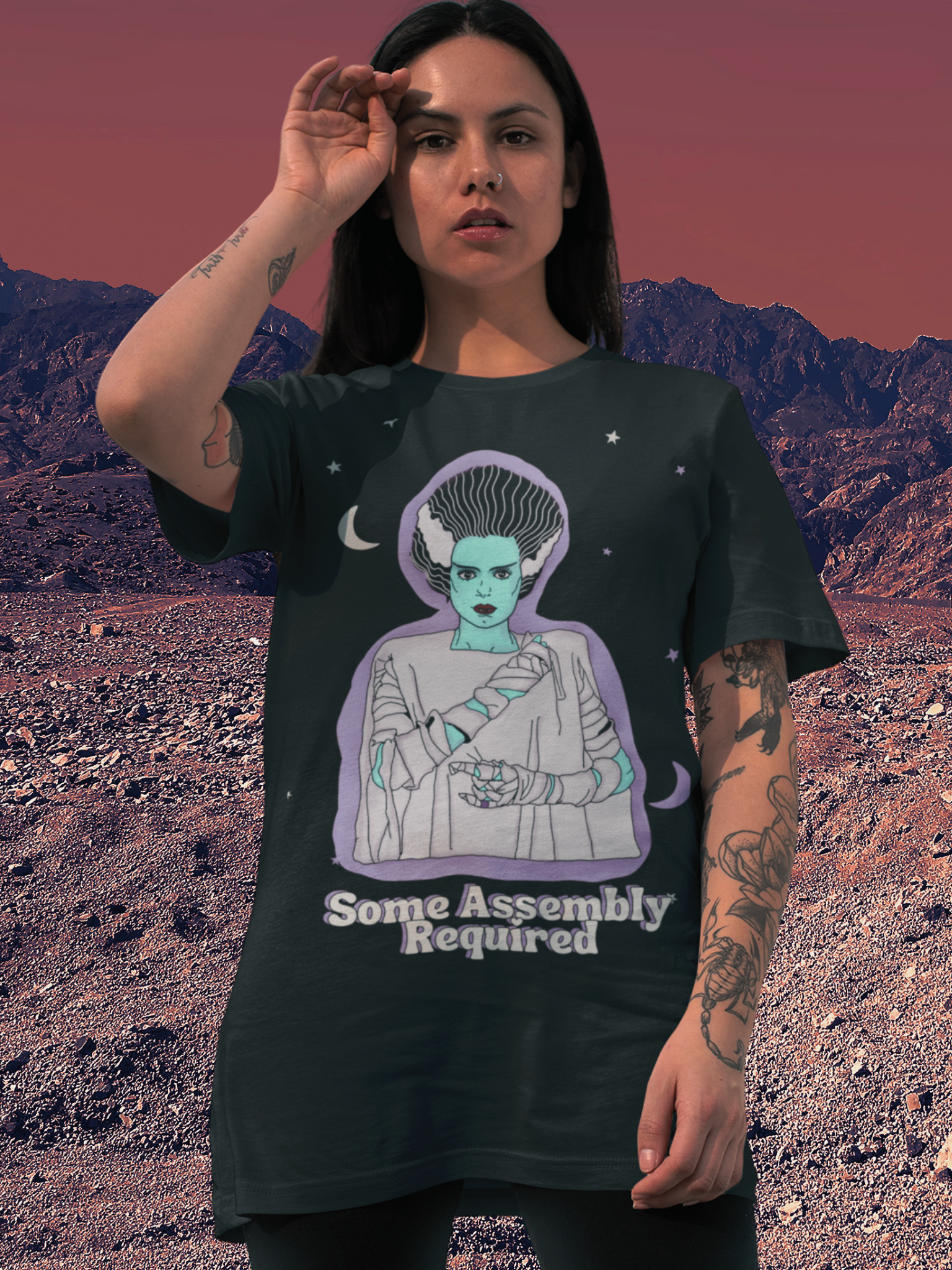 “Some Assembly Required” Bride of Frankenstein Super Soft T-shirt