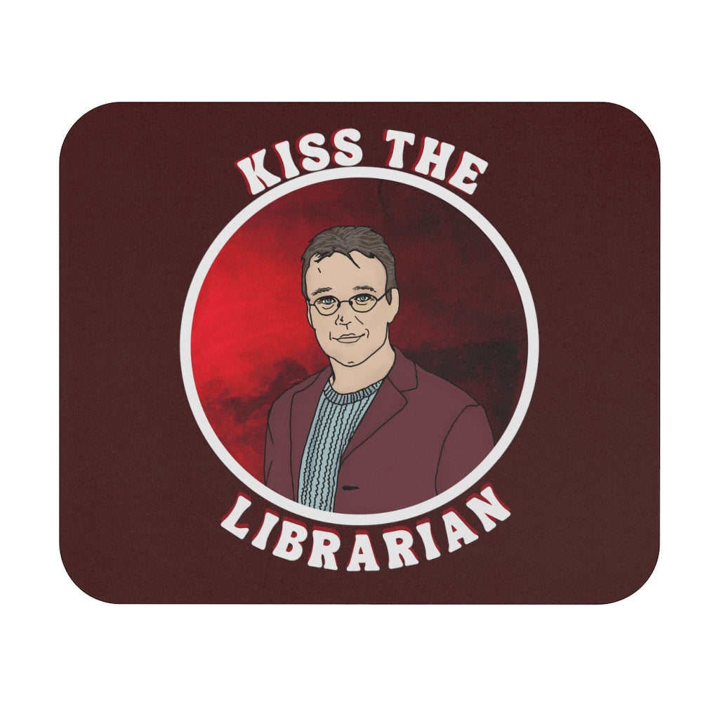 Giles "Kiss the Librarian" Mouse Pad