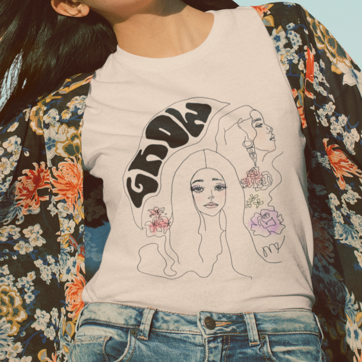 Virgo "Grow" Vintage Style Unisex Tee