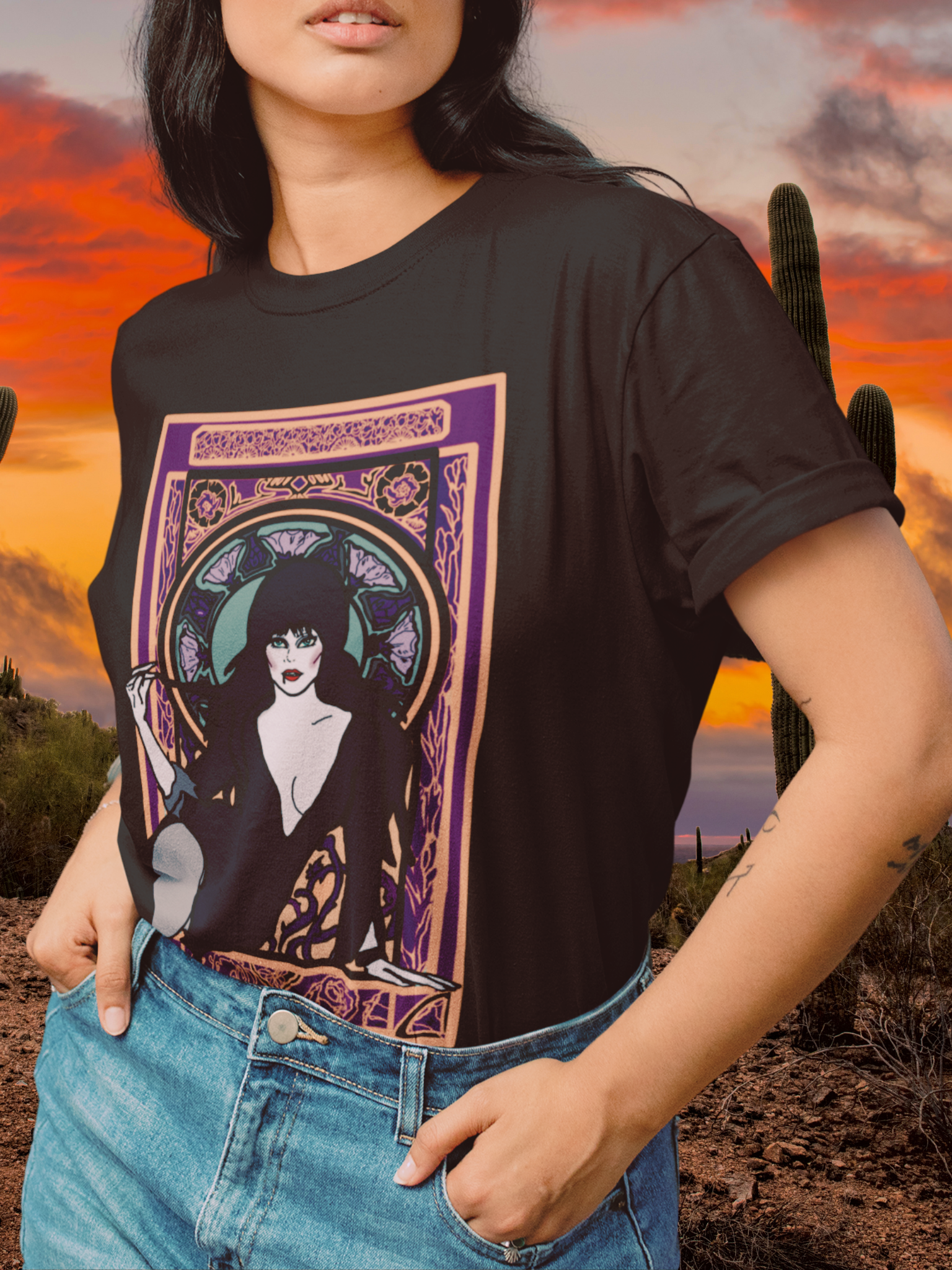 Elvira Art Nouveau Unisex T-Shirt