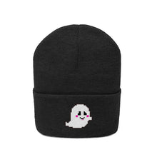 Load image into Gallery viewer, Embroidered Grinning Ghostie Beanie
