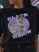 Load image into Gallery viewer, Debbie &quot;Black Widow&quot; Addams Family Vintage Style Tee
