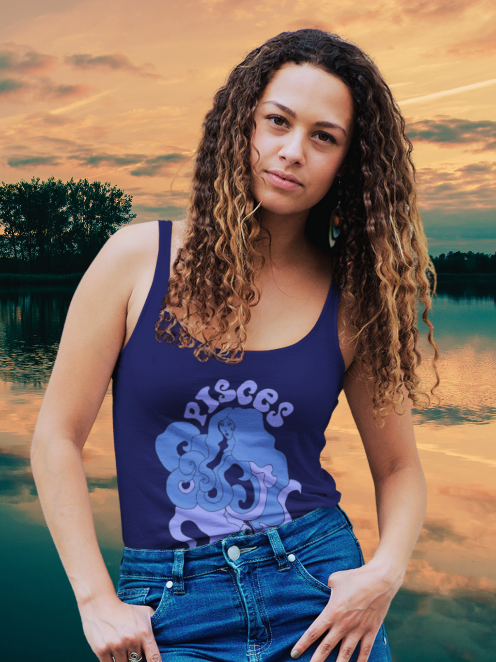 Pisces  Goddess of the Sea Racerback Tank