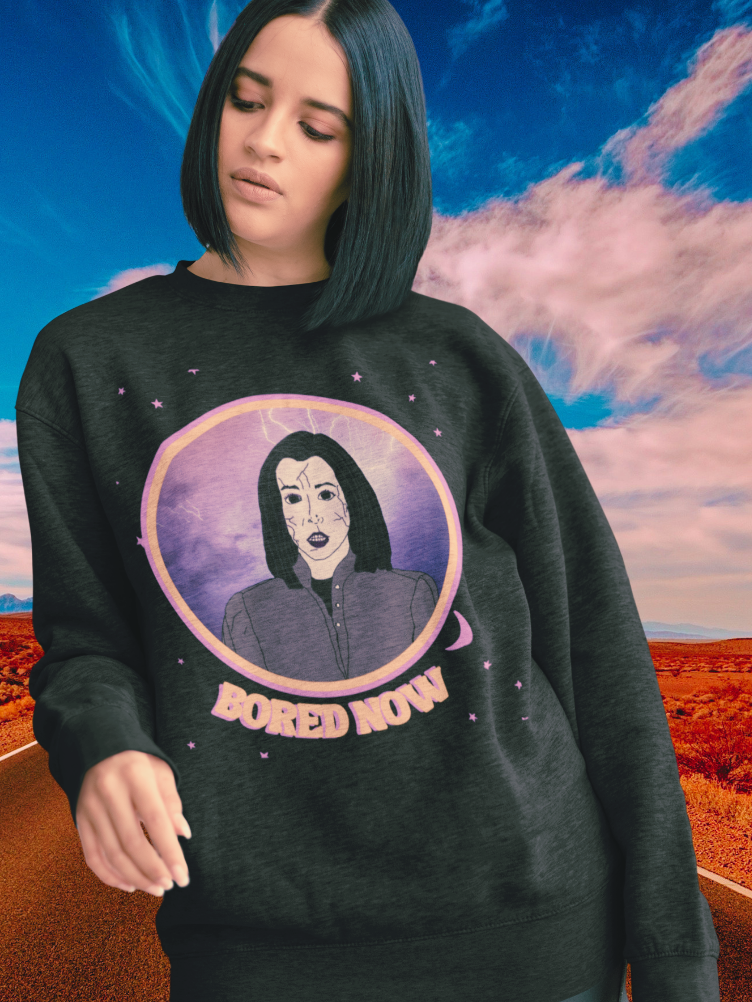 Bored Now Dark Willow Unisex Comfy Sweatshirt
