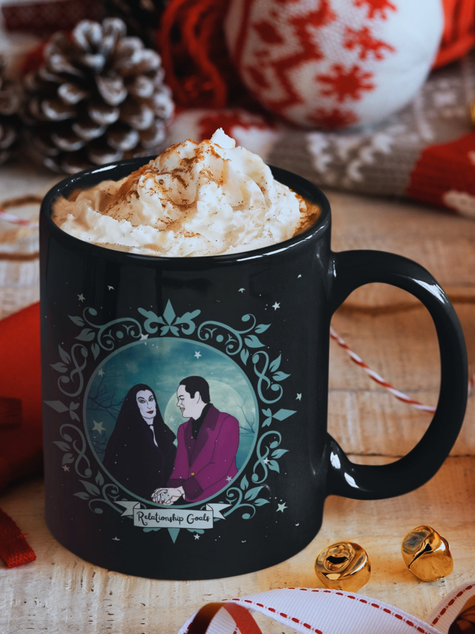 Relationship Goals 11oz Black Mug