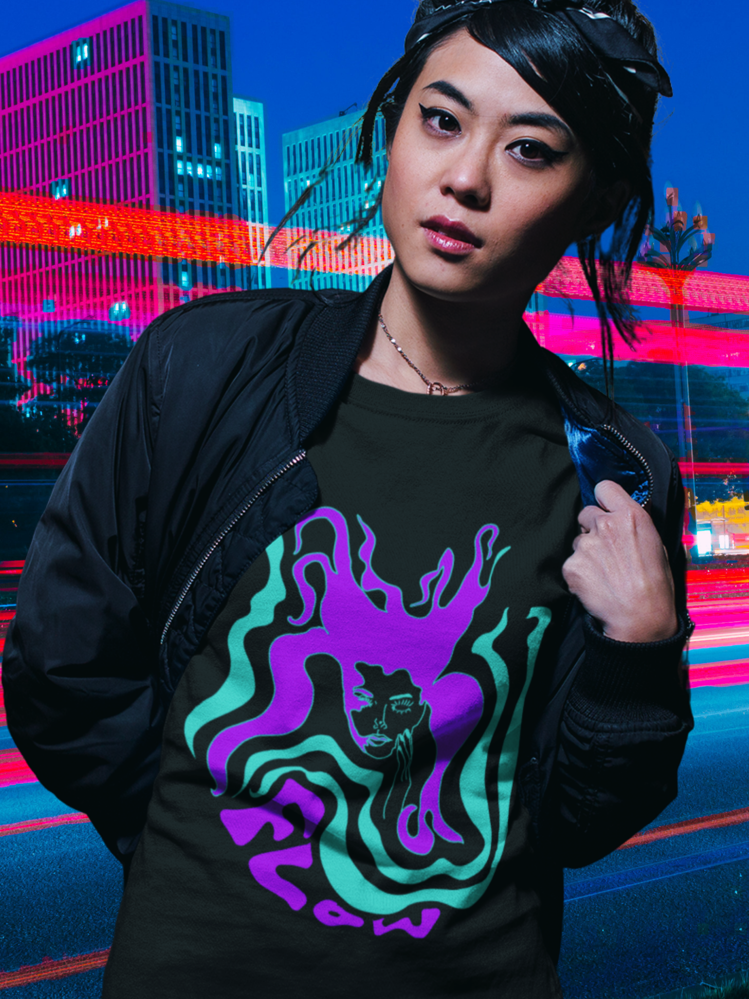 Aquarius "Flow" Vintage Style Unisex Tshirt