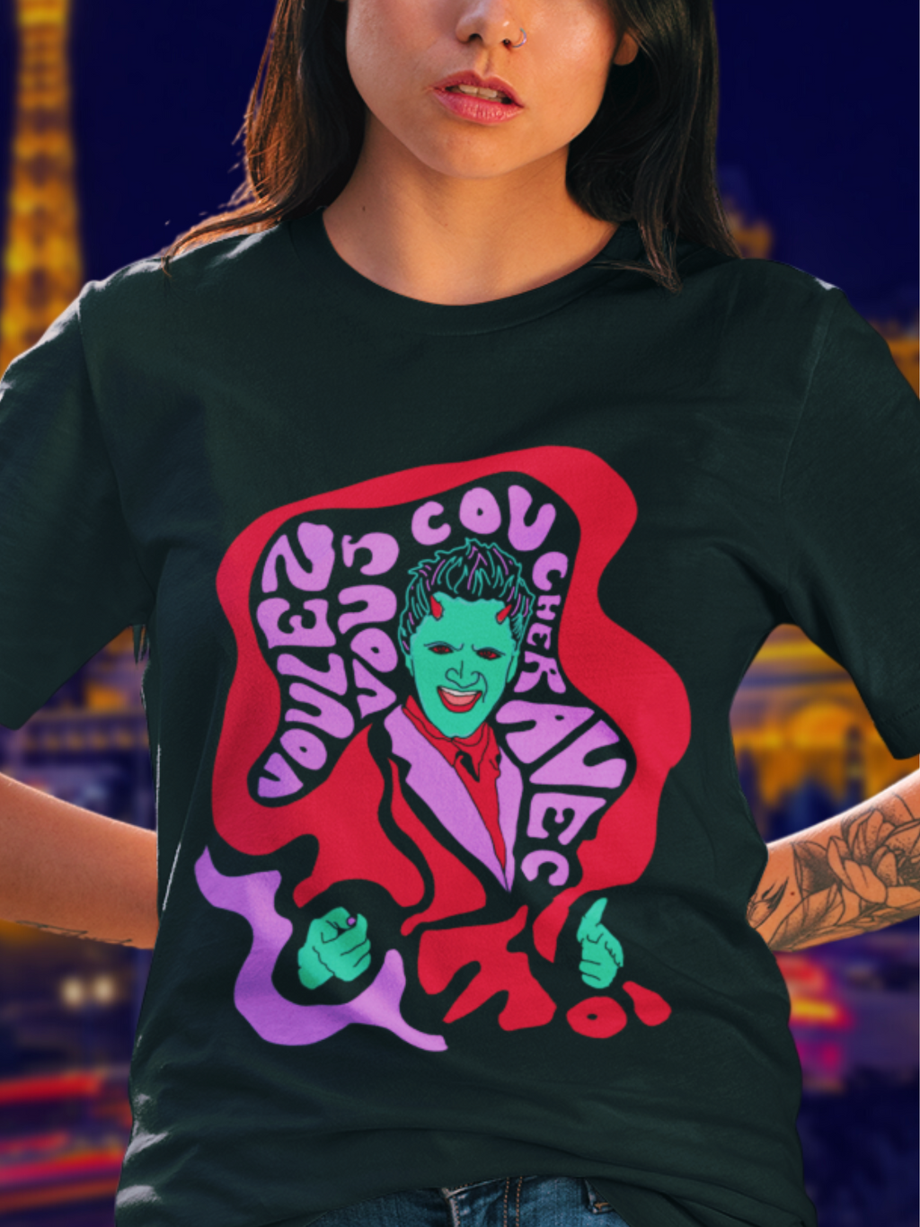 Lorne "Voulez-vous Coucher Avec Moi" Vintage Style Unisex Tshirt