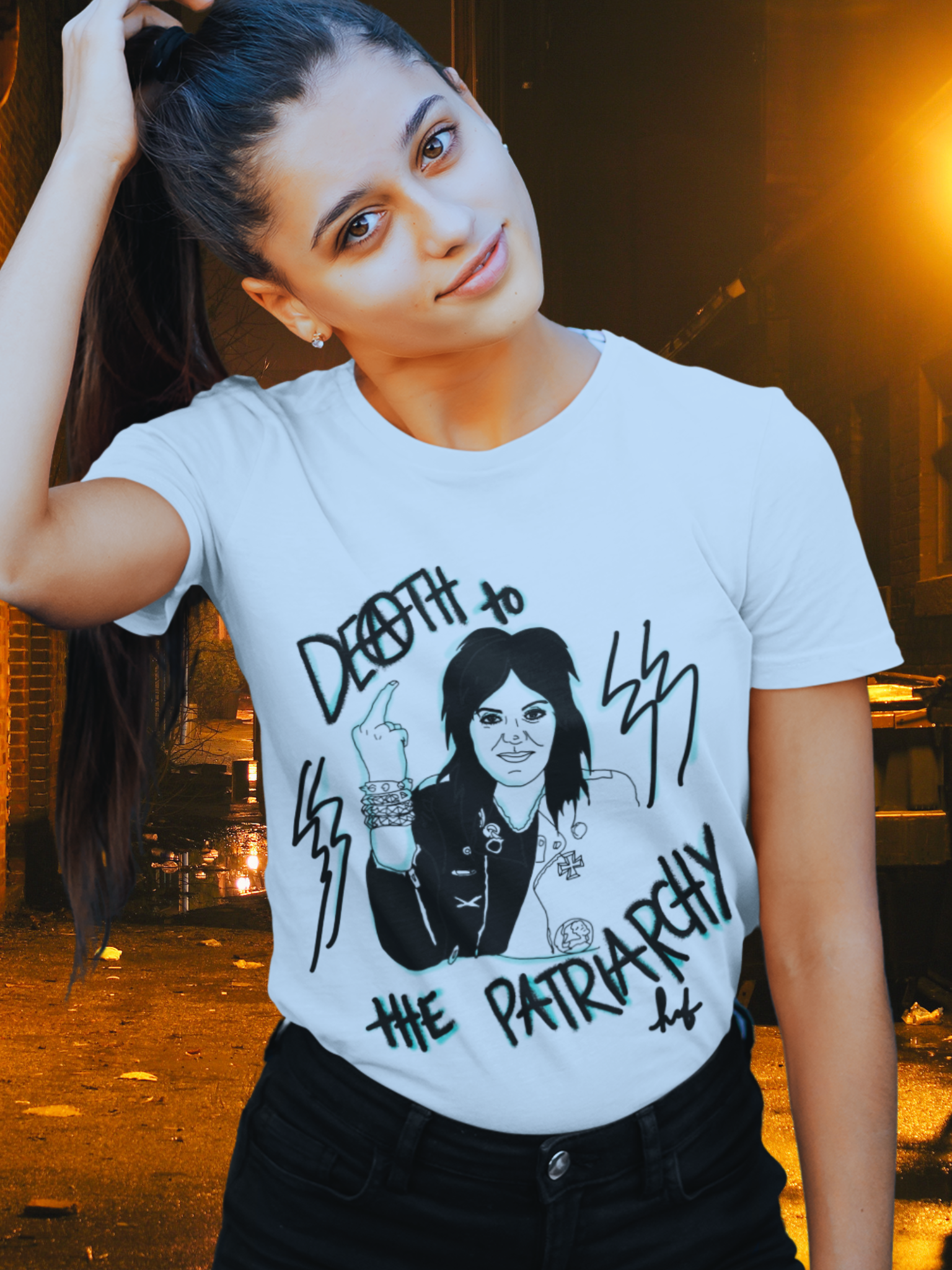 Joan Jett "Death to the Patriarchy" Vintage Style Unisex Tshirt
