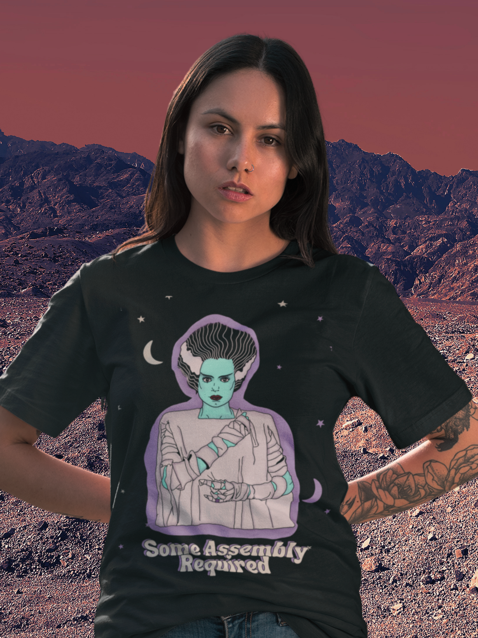 “Some Assembly Required” Bride of Frankenstein Super Soft T-shirt