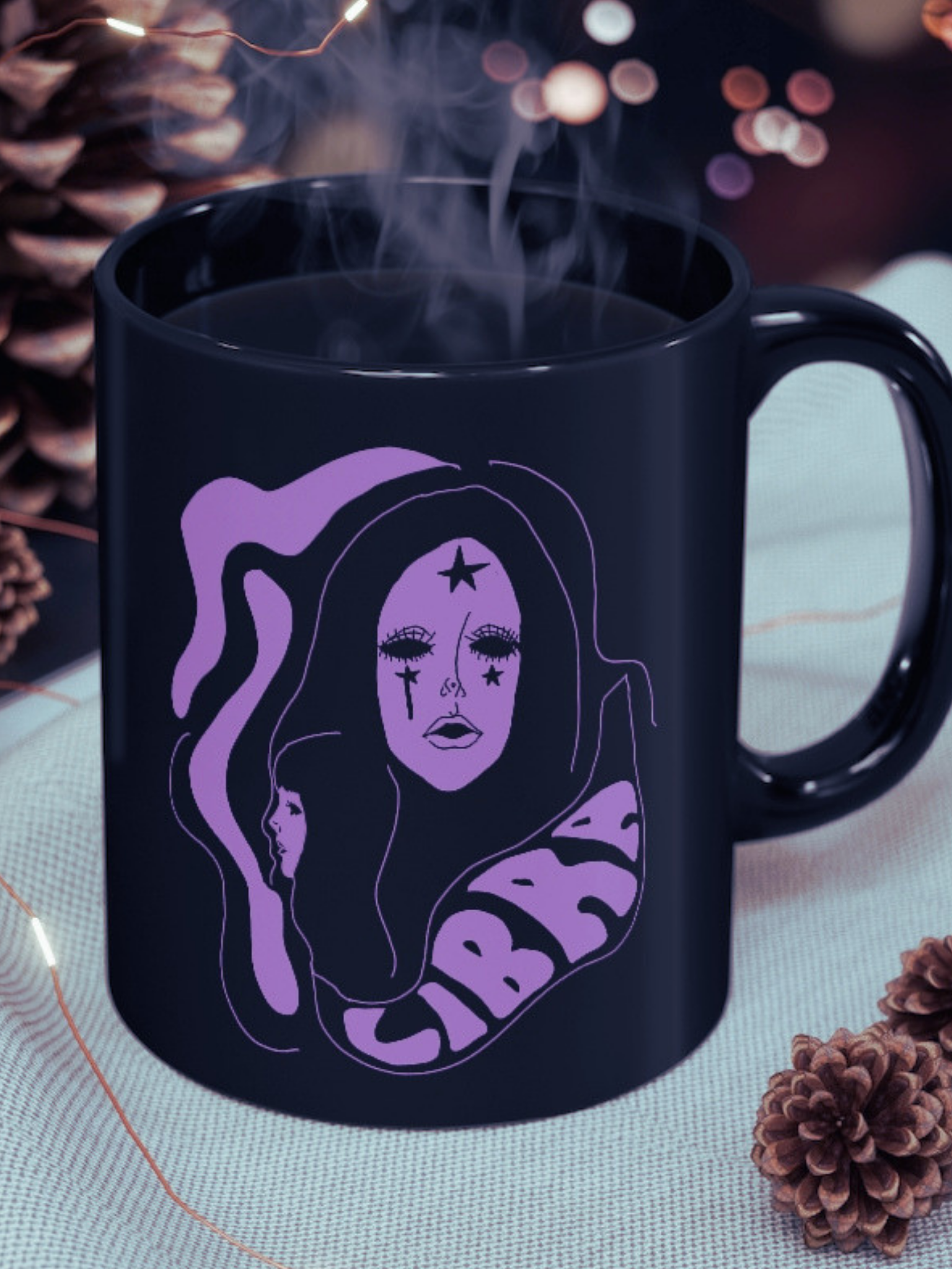Libra Shadow  Black Mug