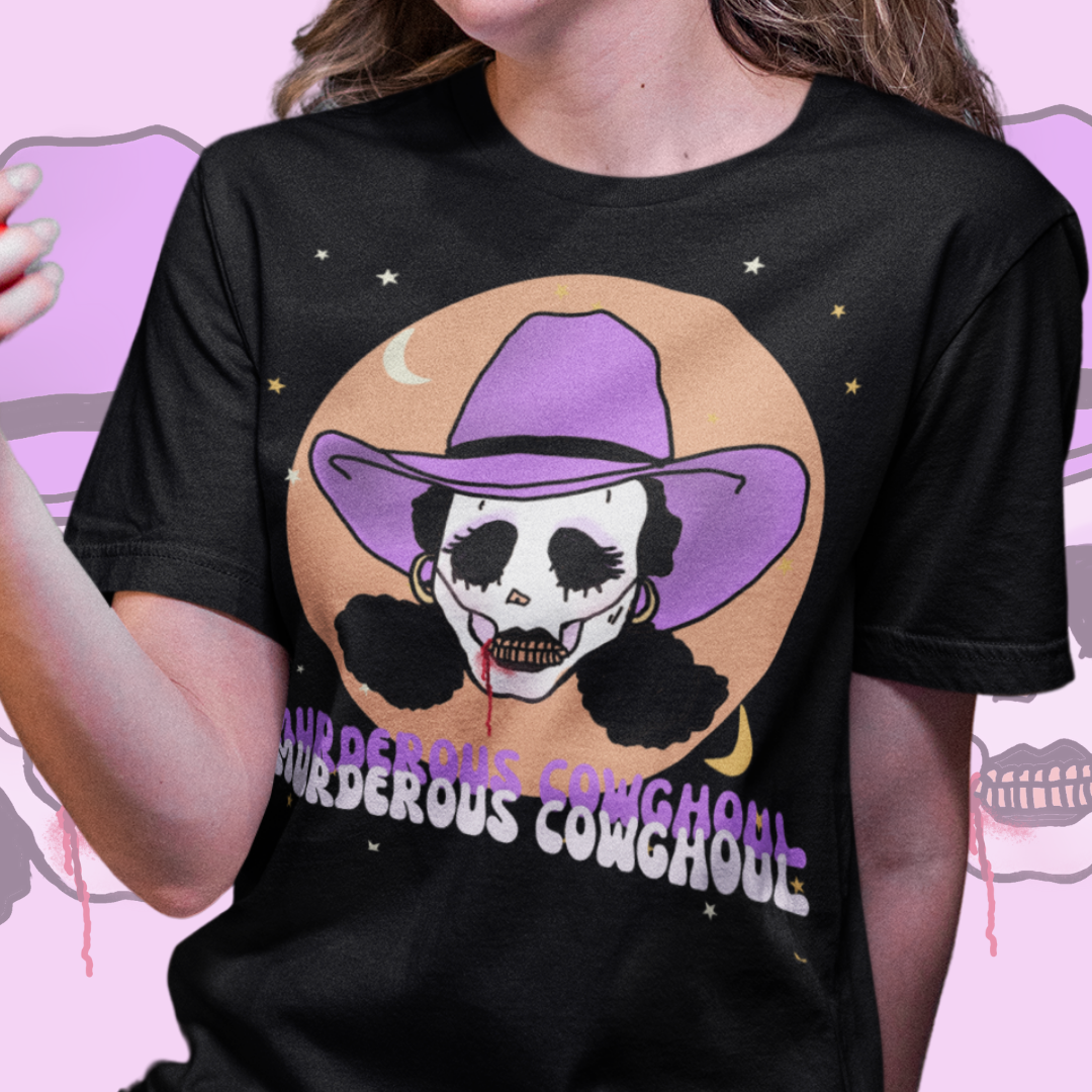 Murderous Cowghoul Haunted Fembot Super Soft Unisex Tshirt