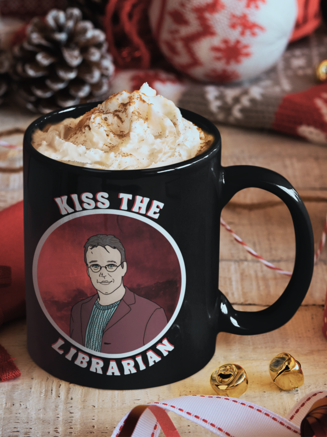 Kiss The Librarian Coffee Mug
