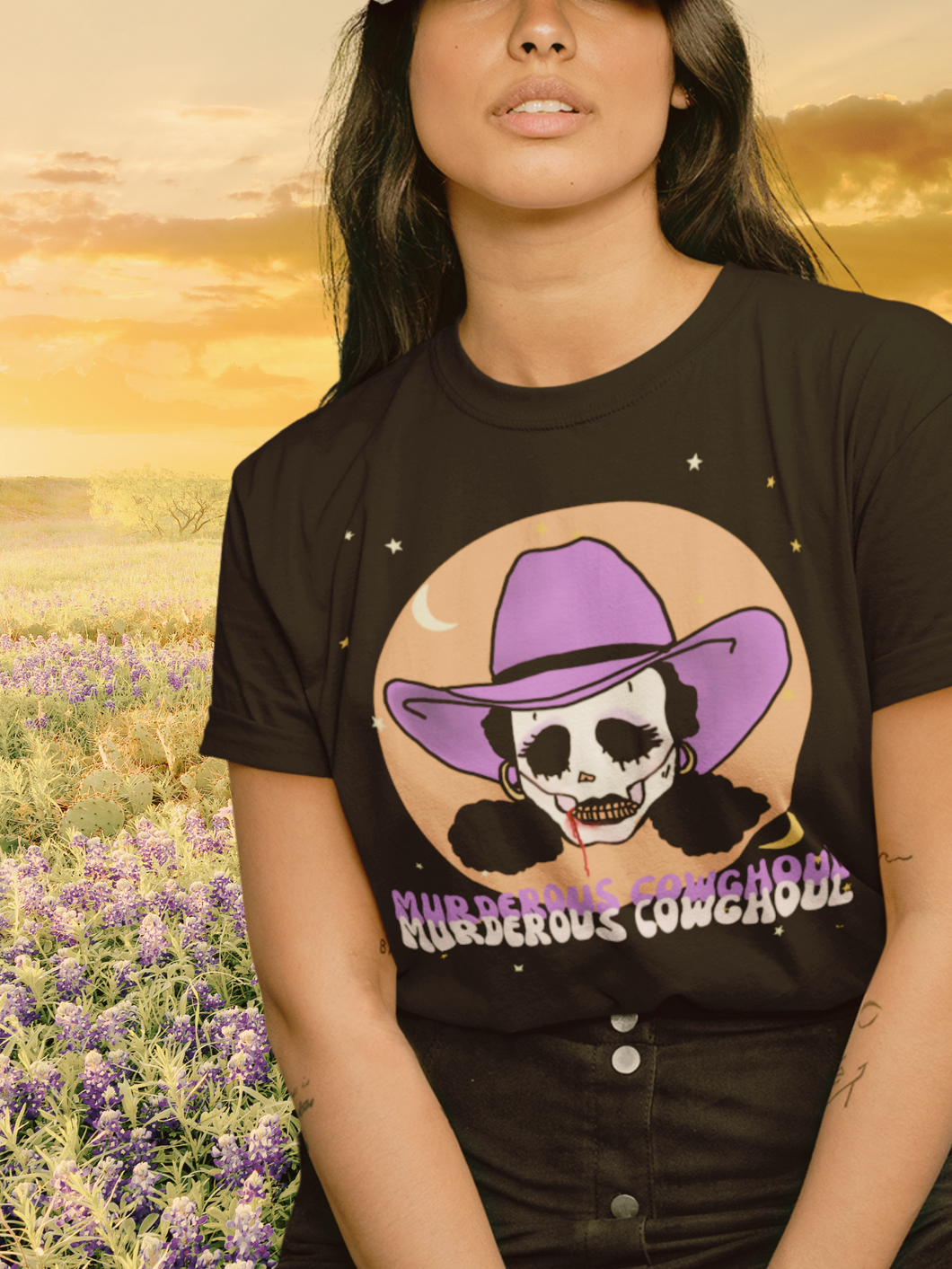 Murderous Cowghoul Haunted Fembot Super Soft Unisex Tshirt