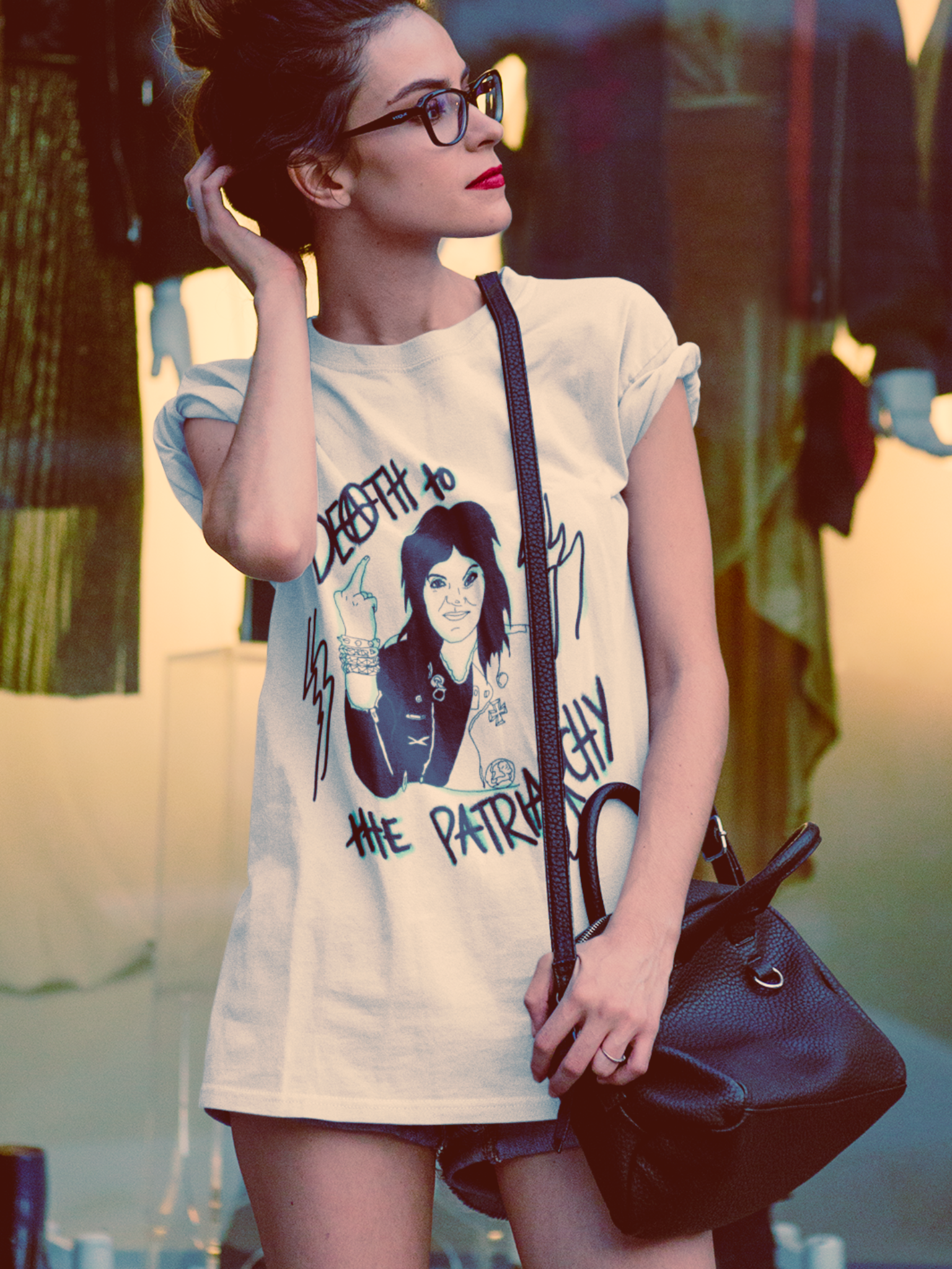 Joan Jett "Death to the Patriarchy" Vintage Style Unisex Tshirt