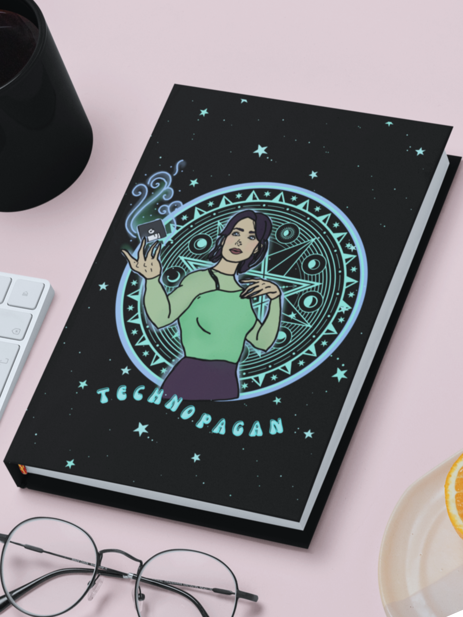 "Technopagan" Hardcover Lined Journal