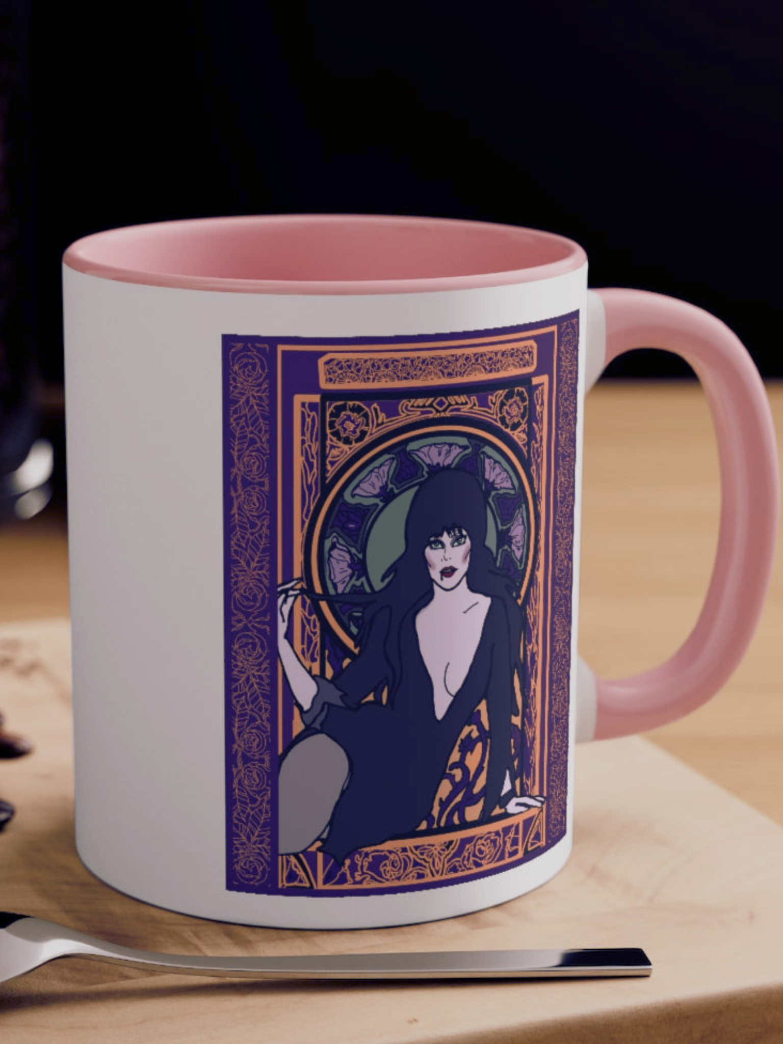 Elvira of the Dark Art Nouveau Coffee Mug