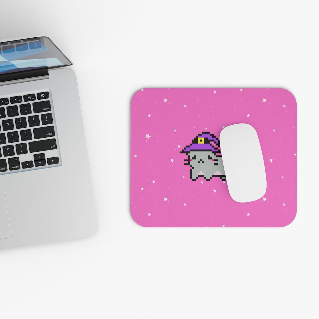 Witchy Koji Kitty Mouse Pad [pink]