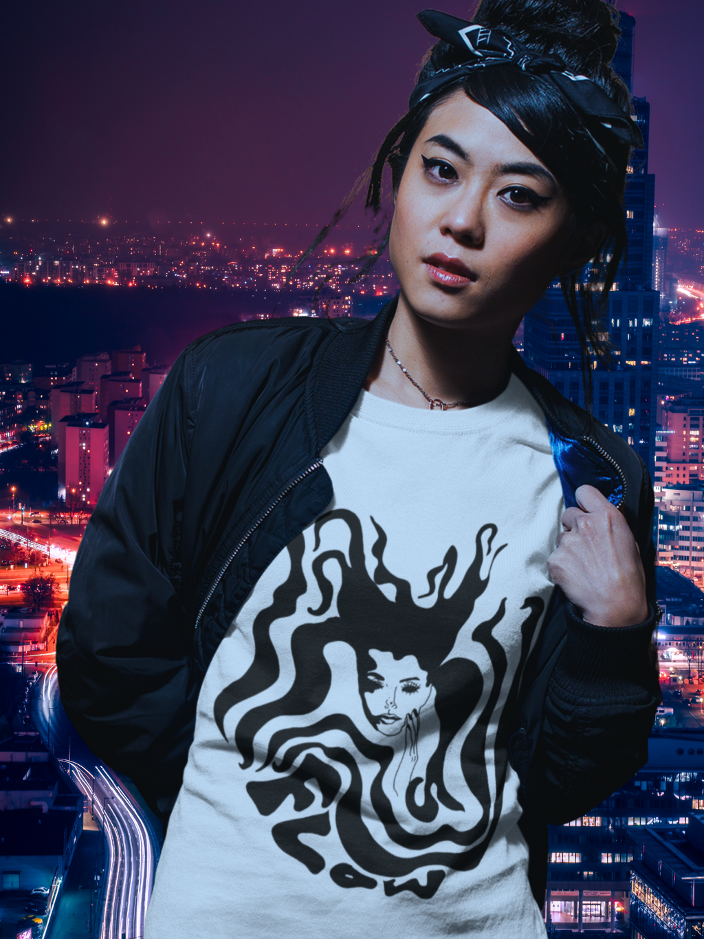 Aquarius "Flow" Vintage Style Unisex Tshirt