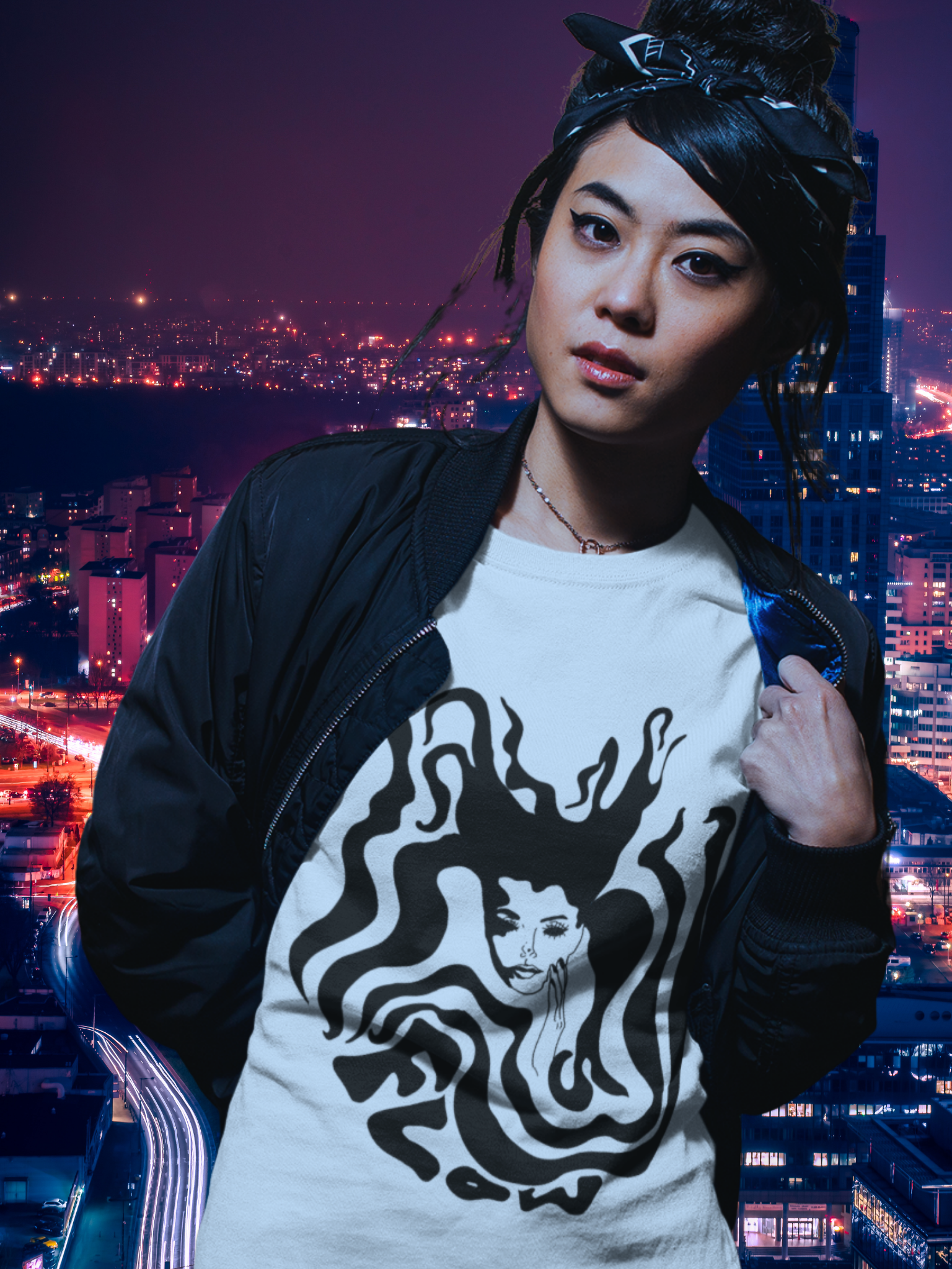 Aquarius "Flow" Vintage Style Unisex Tshirt