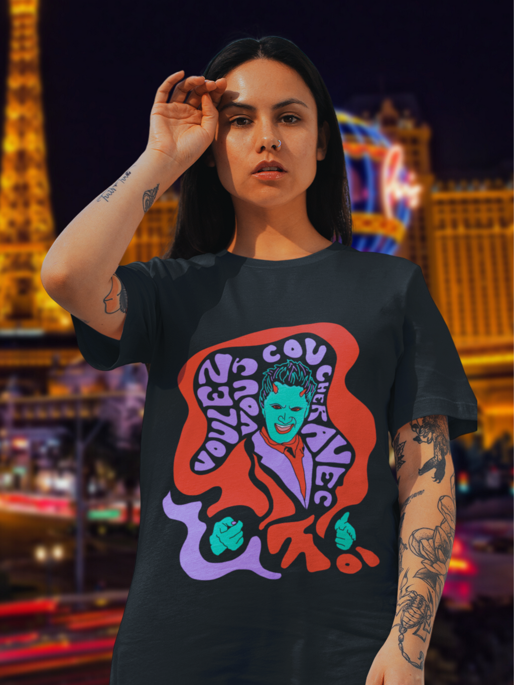 Lorne "Voulez-vous Coucher Avec Moi" Vintage Style Unisex Tshirt