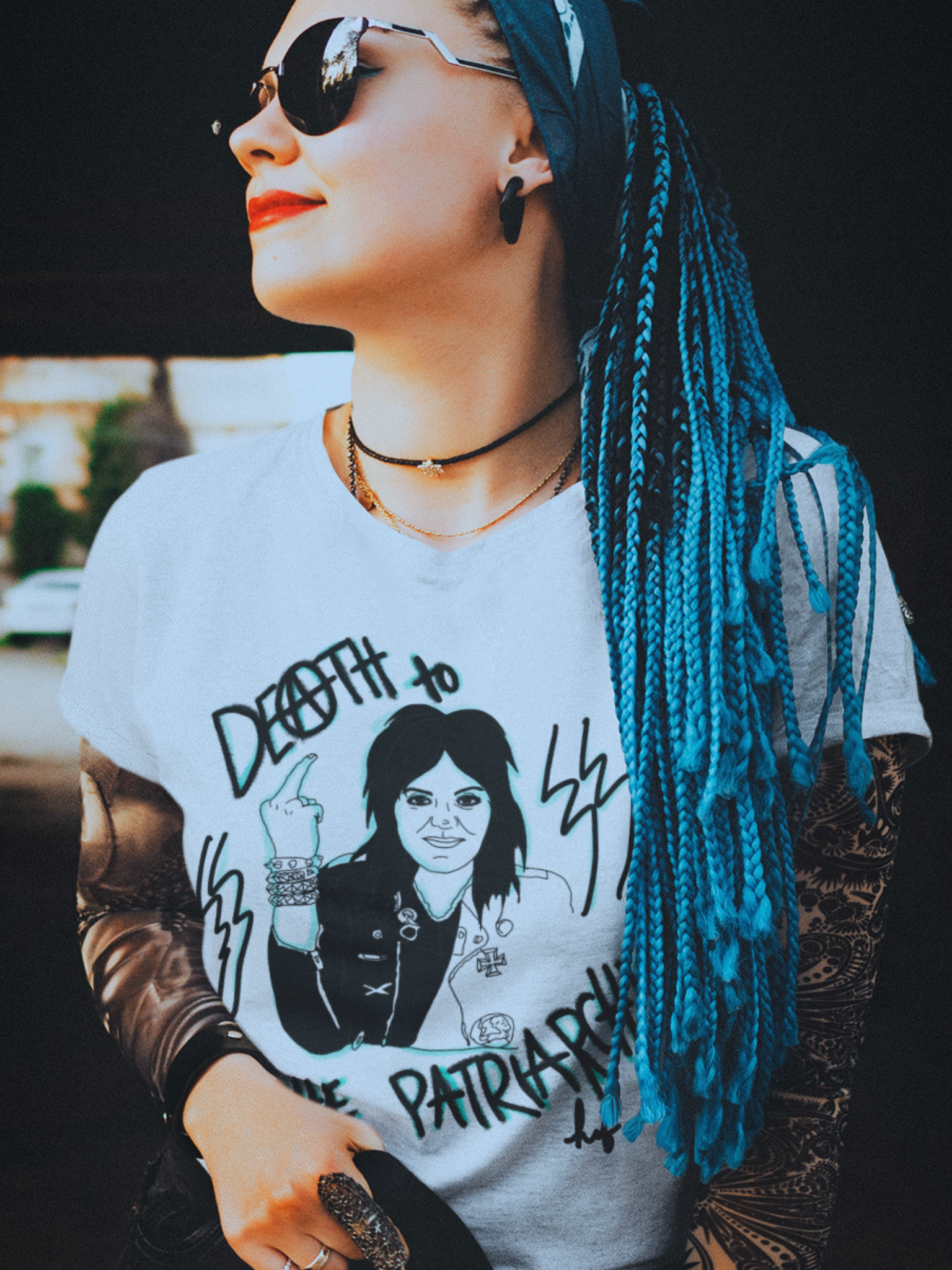 Joan Jett "Death to the Patriarchy" Vintage Style Unisex Tshirt