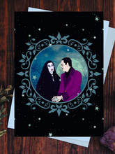 Load image into Gallery viewer, Gomez &amp; Morticia Halloween Blank Wedding/ Anniversary Card Set (4 Pack) or Single Card

