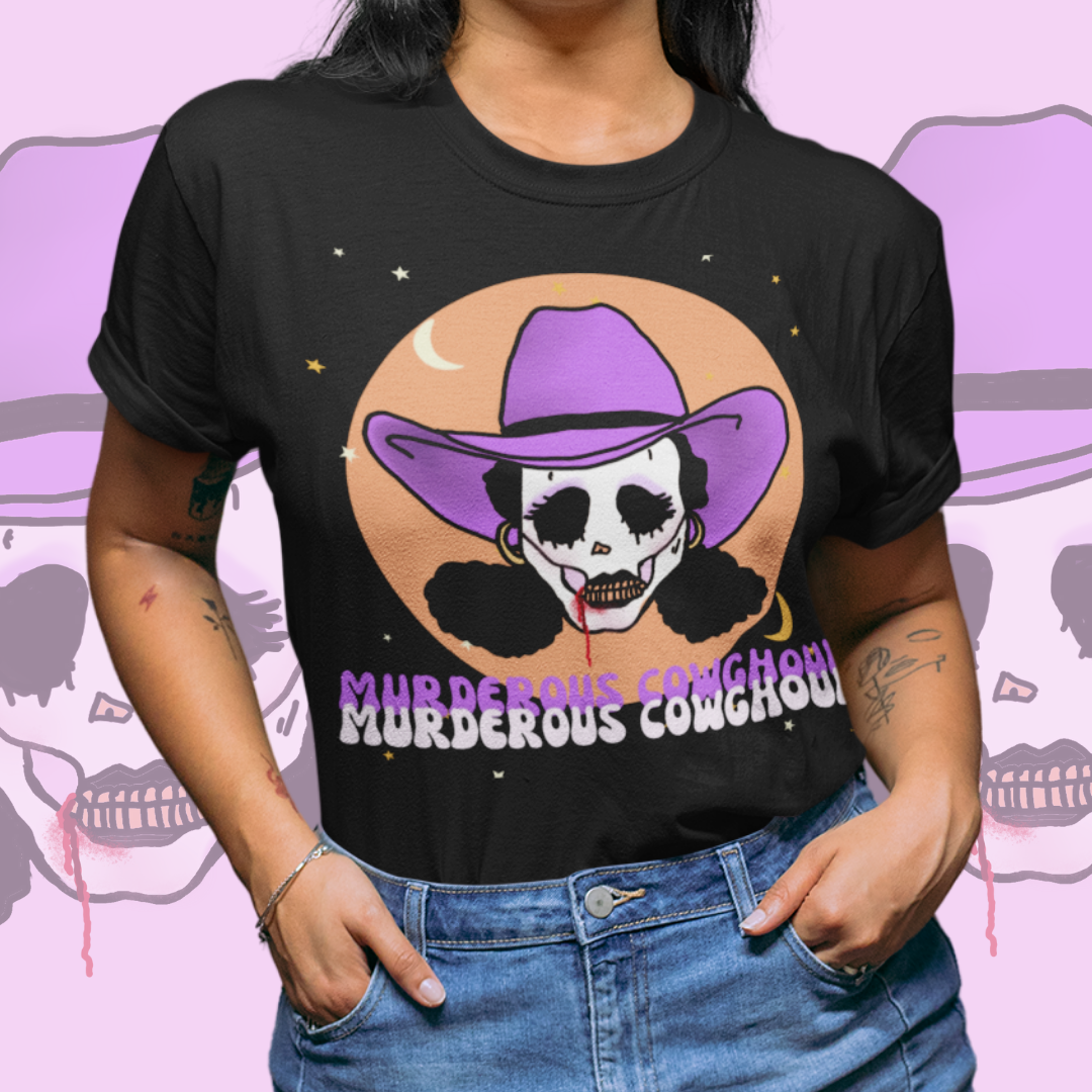 Murderous Cowghoul Haunted Fembot Super Soft Unisex Tshirt