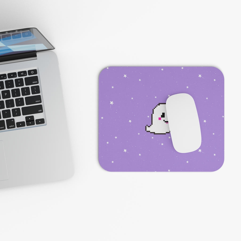 Grinning Ghostie Mouse Pad [purple]