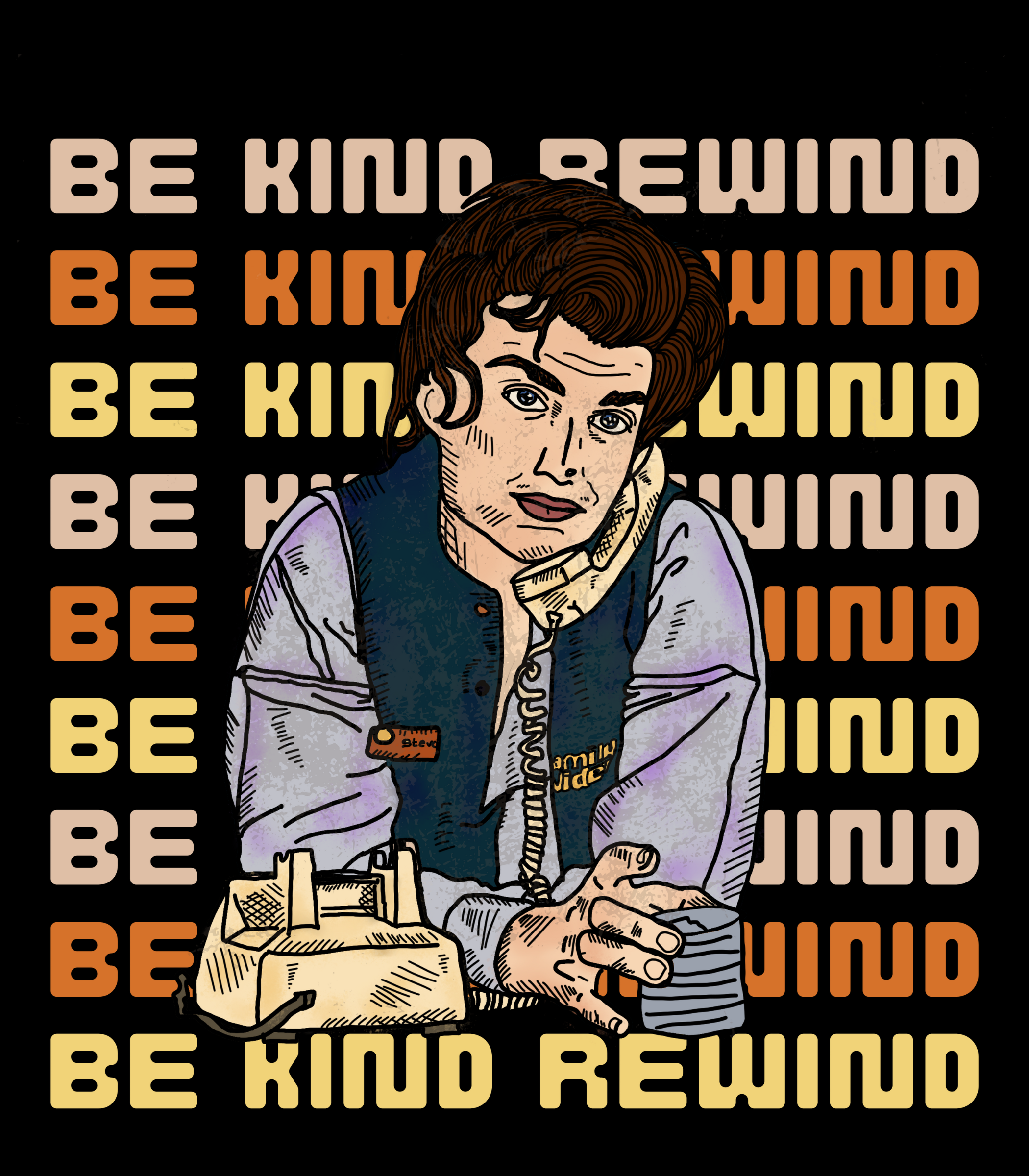 “Be Kind Rewind” ST Vintage Style Unisex Tee