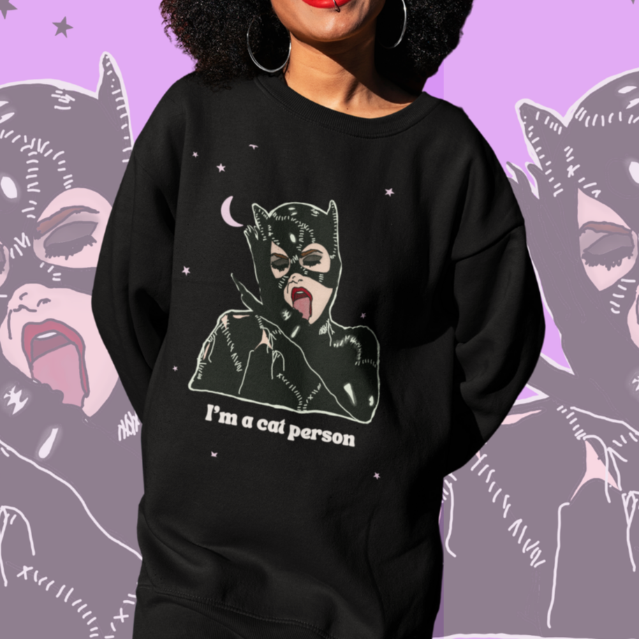 "I'm a Cat Person" Comfy Crewneck Sweatshirt