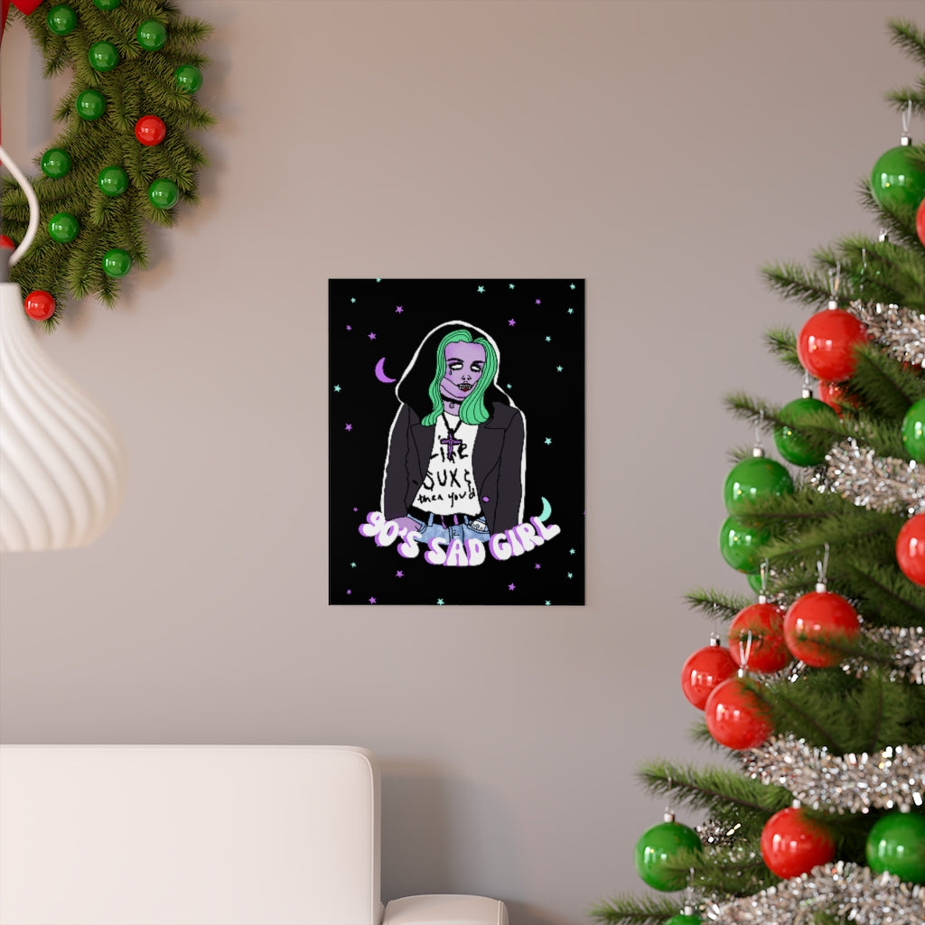 90s Sad Girl Poster/ Archival Print