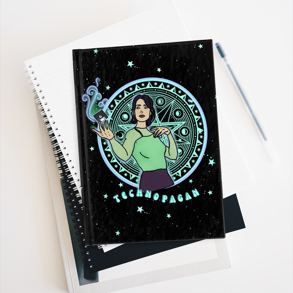 "Technopagan" Hardcover Lined Journal