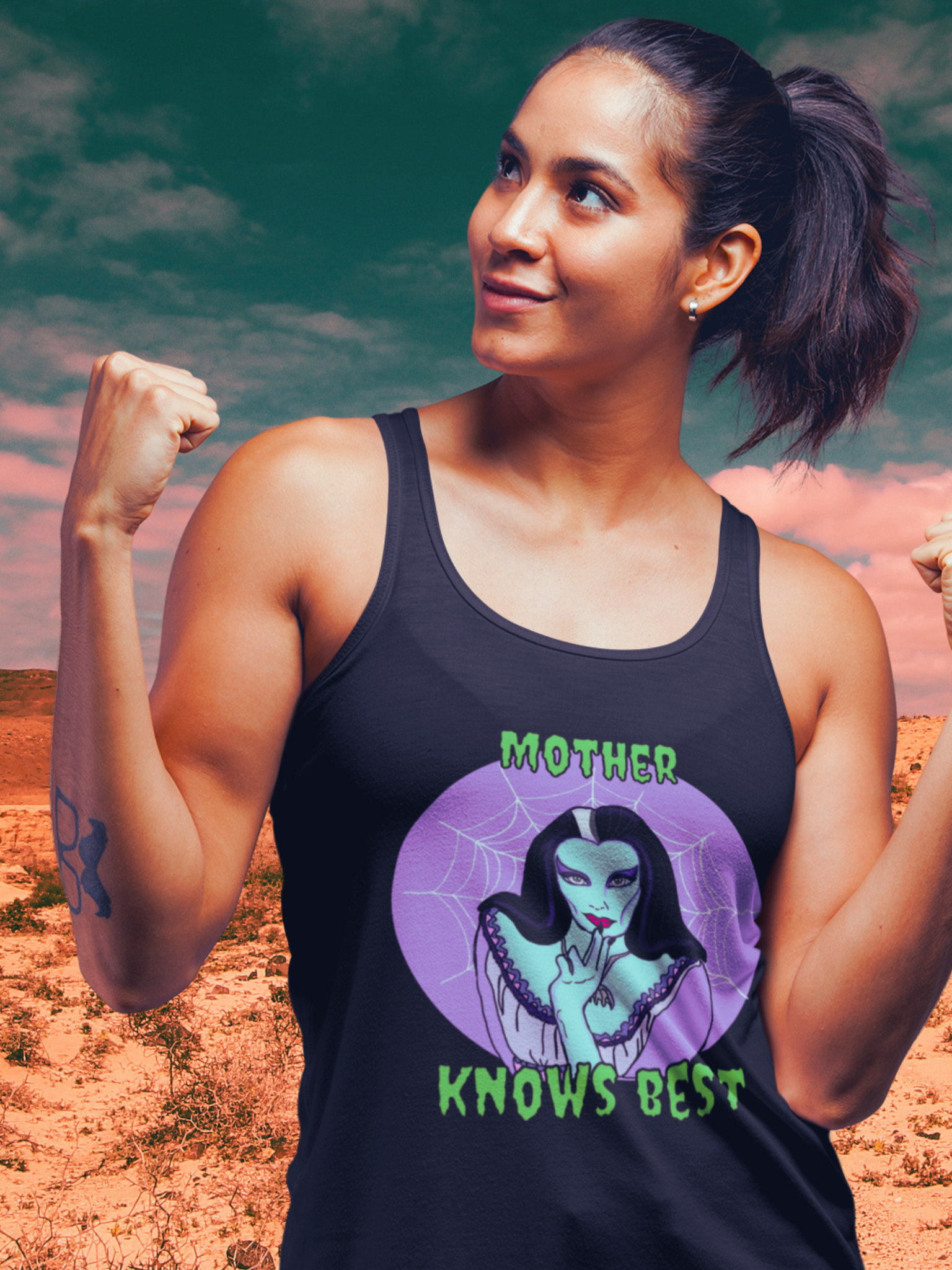 "Mother Knows Best" Racerback Tank