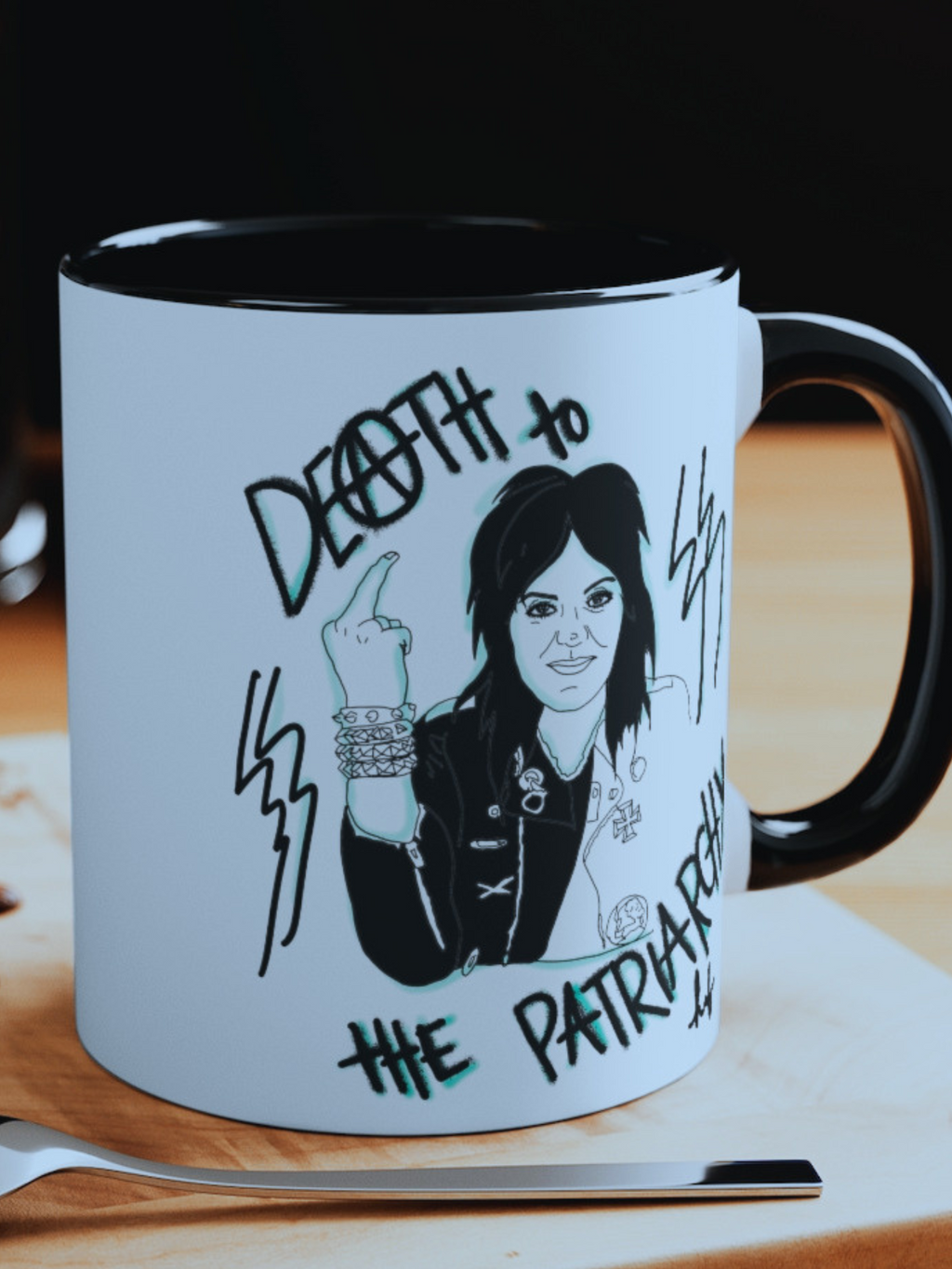 Joan Jett " Death to the Patriarchy" Coffee & Tea Mug