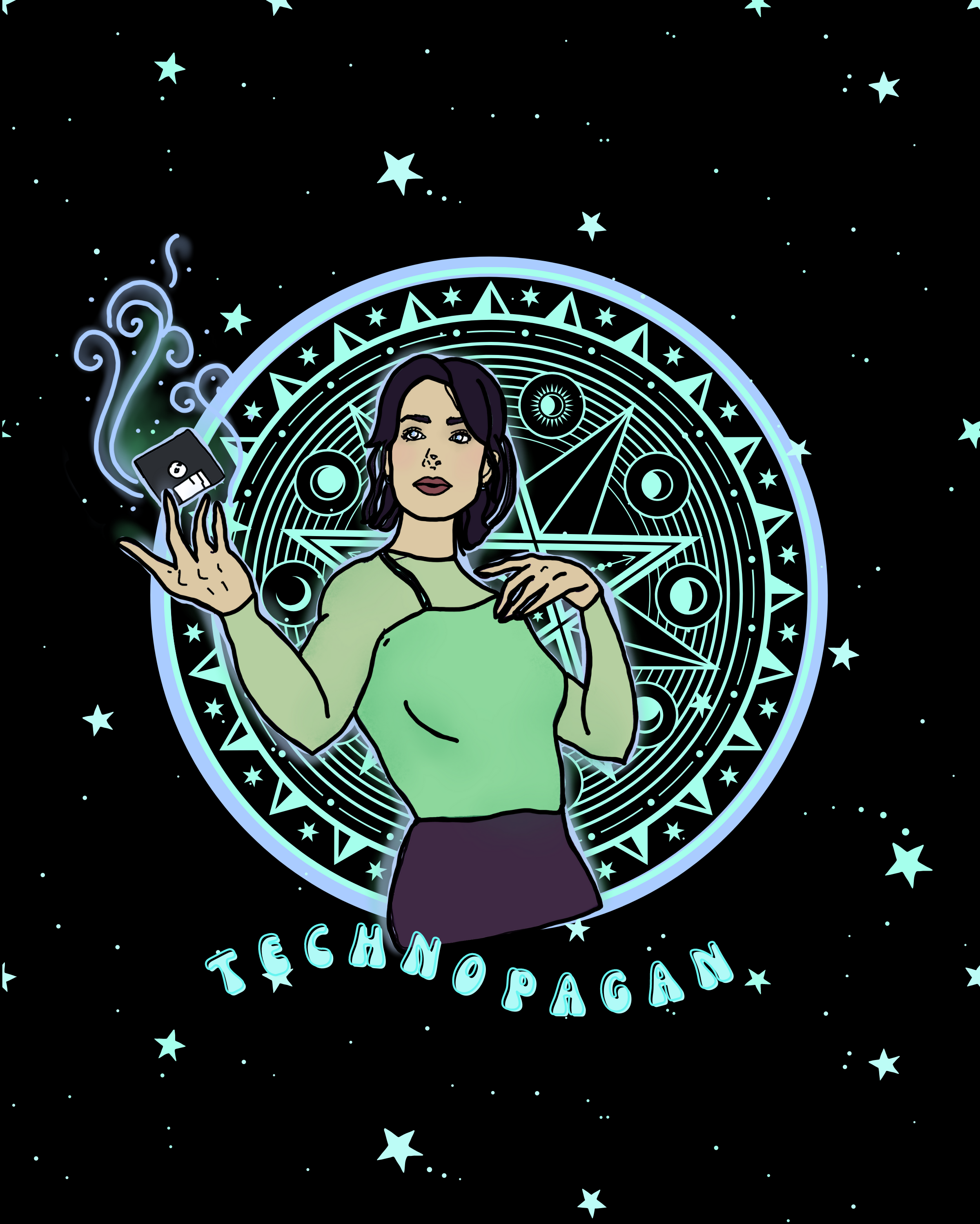 "Technopagan" Poster/ Archival Print