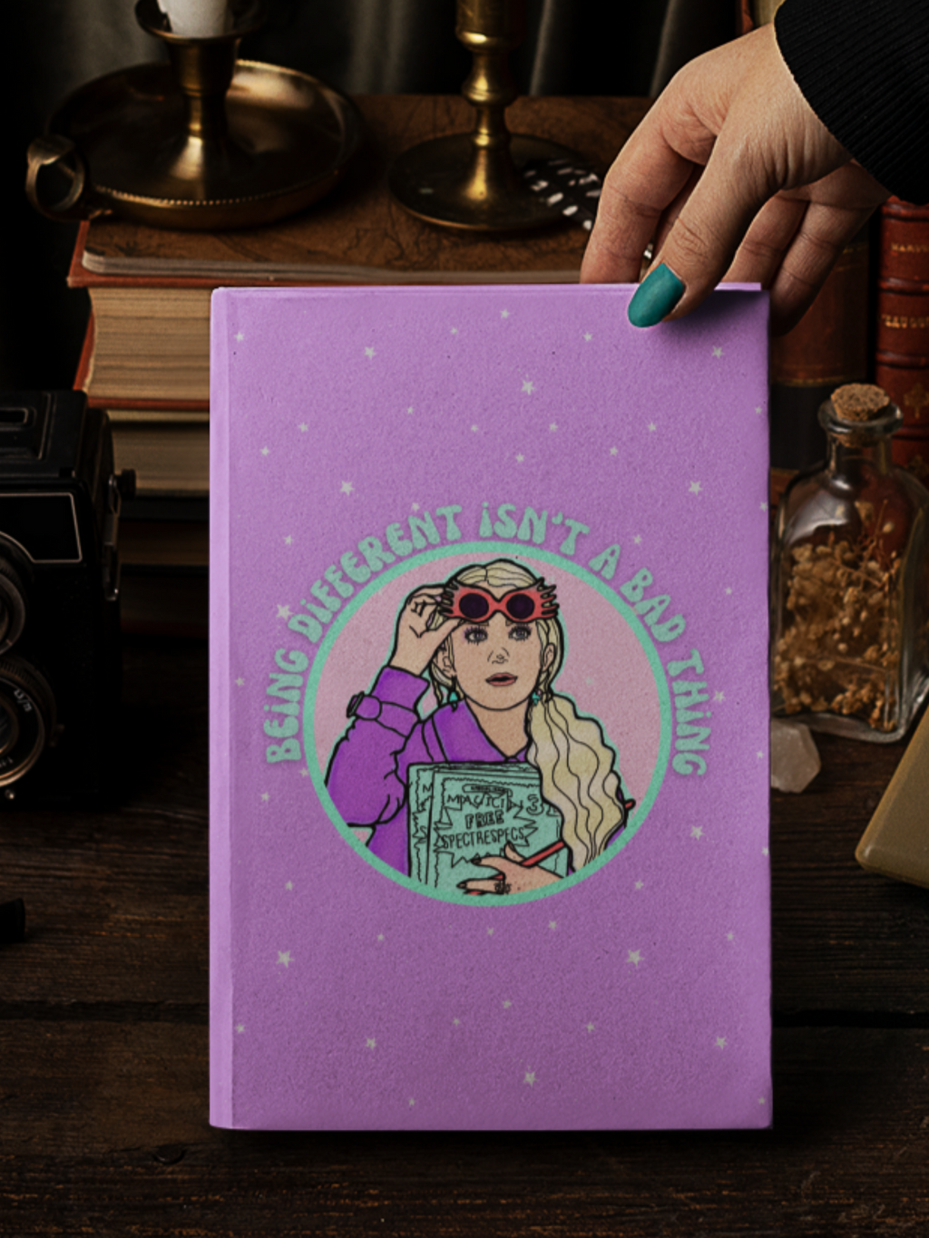 Luna Lovegood "Being Different isn't a Bad Thing" Hardcover Lined Journal