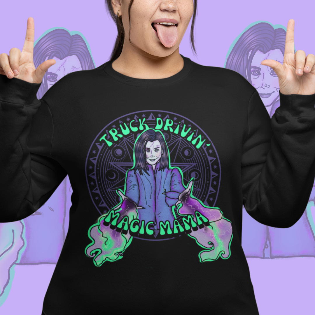 "Truck Driving Magic Mama" Comfy Sweatshirt