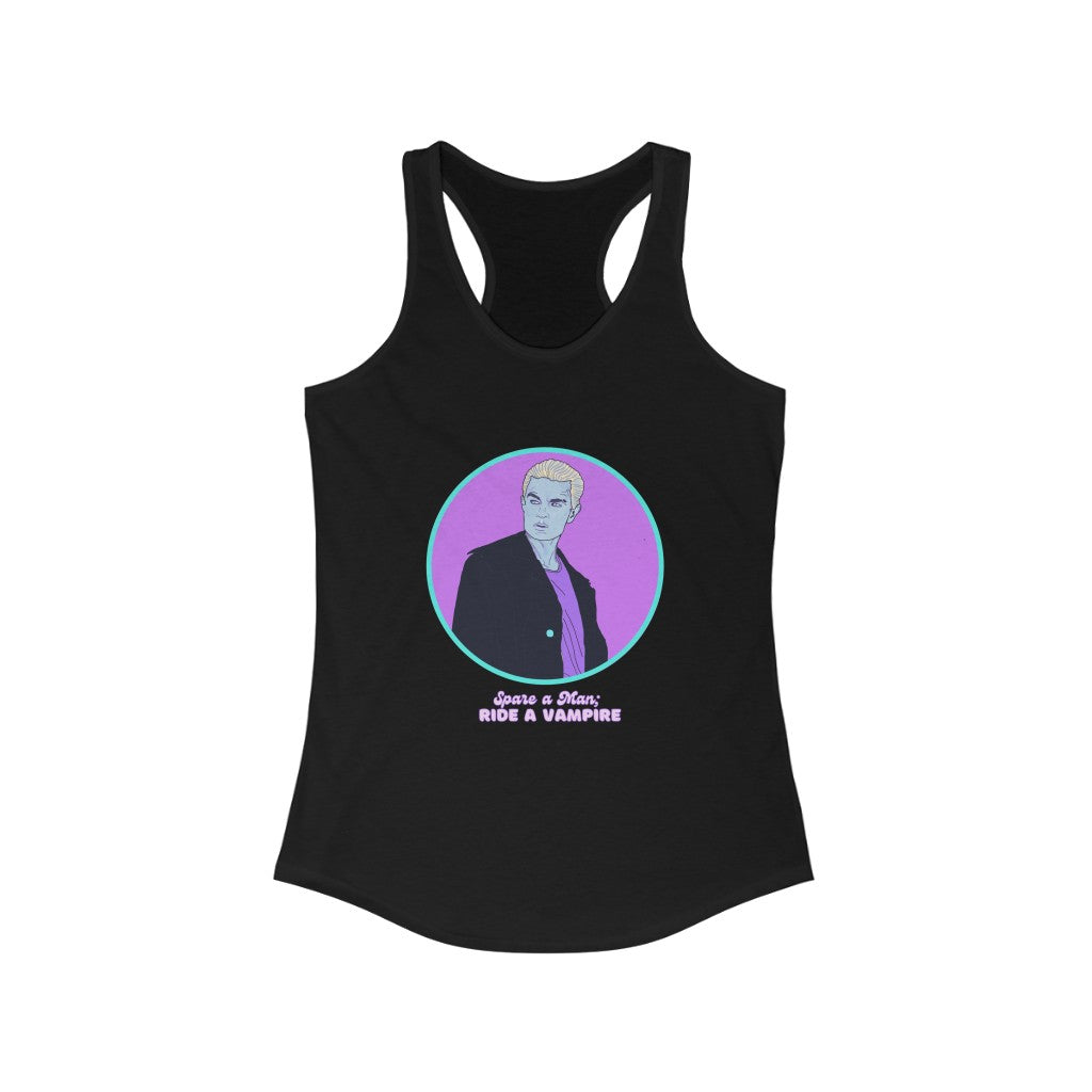 Spike "Spare a Man; Ride a Vampire" Racerback Tank