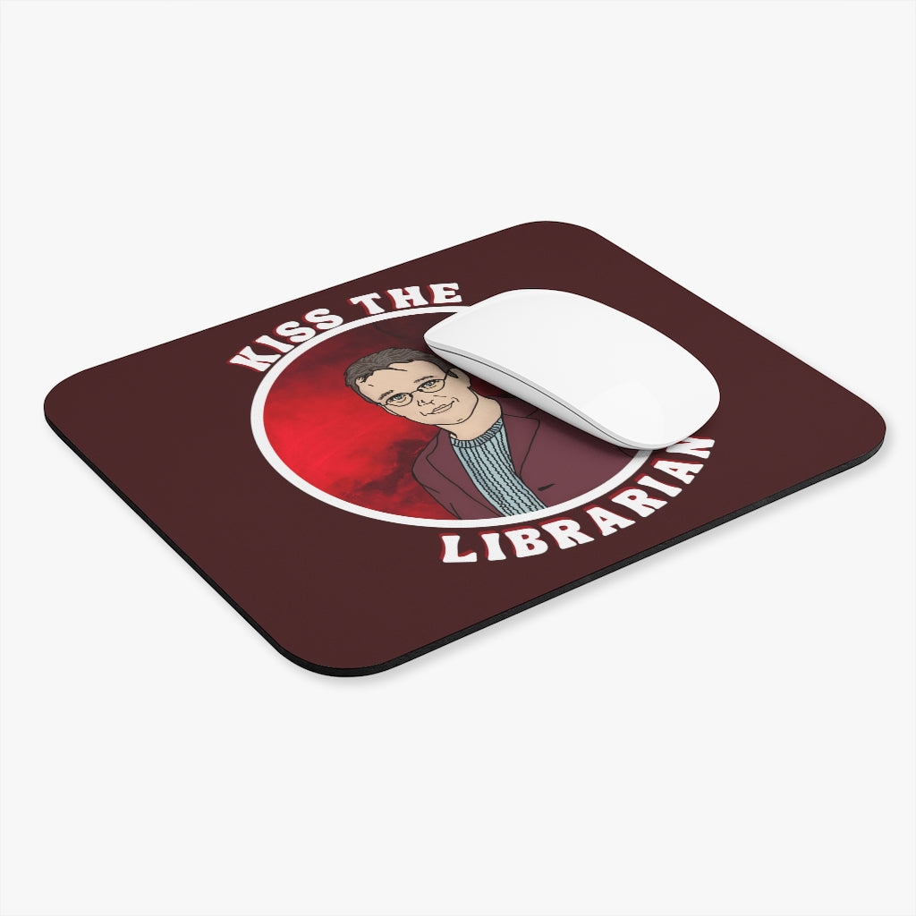 Giles "Kiss the Librarian" Mouse Pad