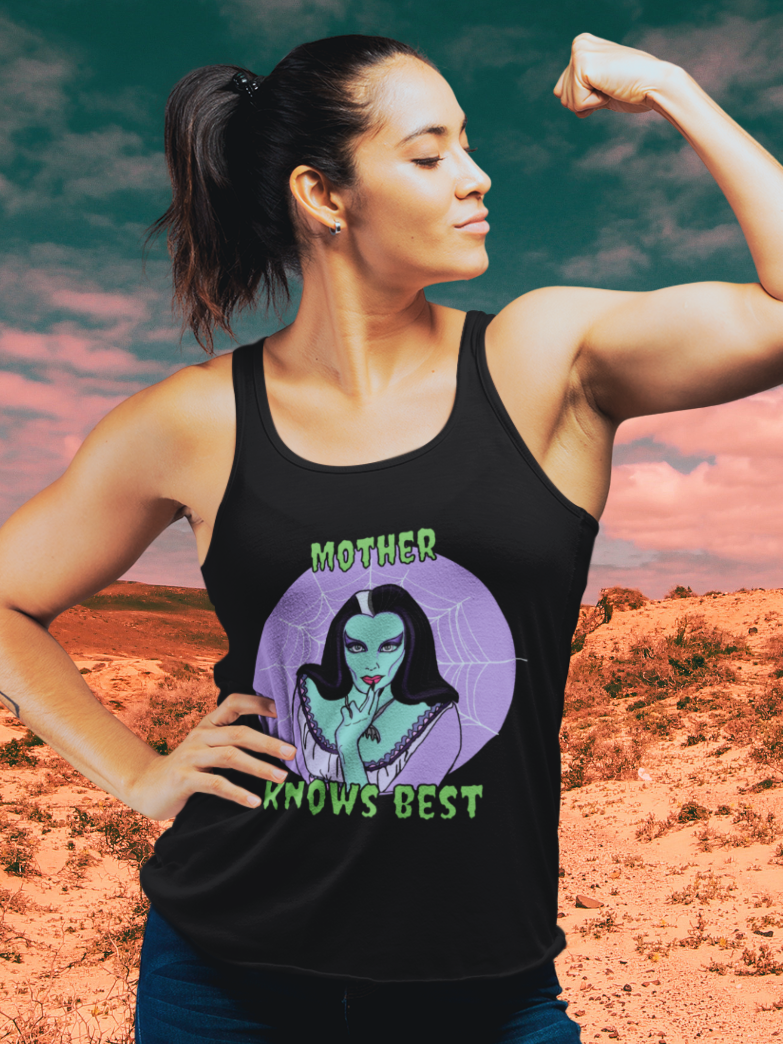 "Mother Knows Best" Racerback Tank