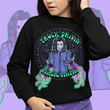 Load image into Gallery viewer, &quot;Truck Driving Magic Mama&quot; Comfy Sweatshirt
