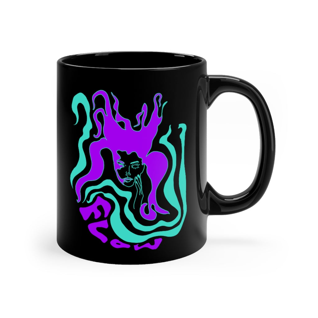 Aquarius "Flow" Black Mug