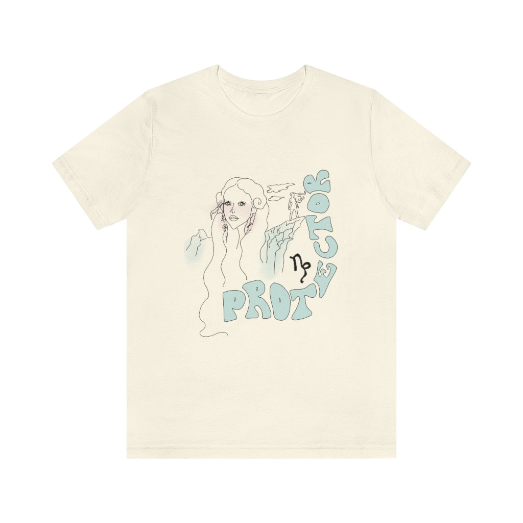 Capricorn  "Protector" Vintage Style Unisex Tee (cream)