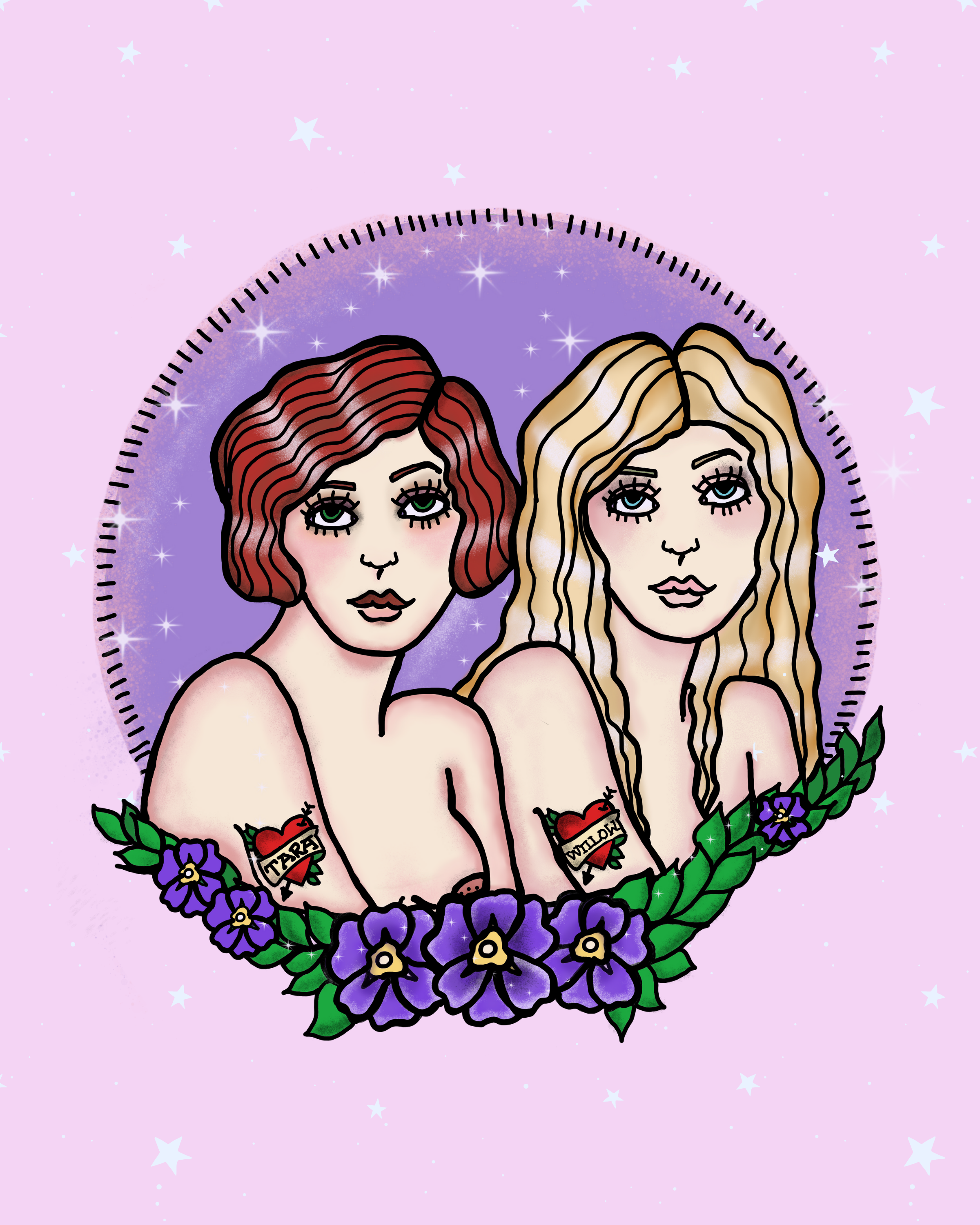 Willow and Tara "Tillow" Americana Poster/ Archival Print