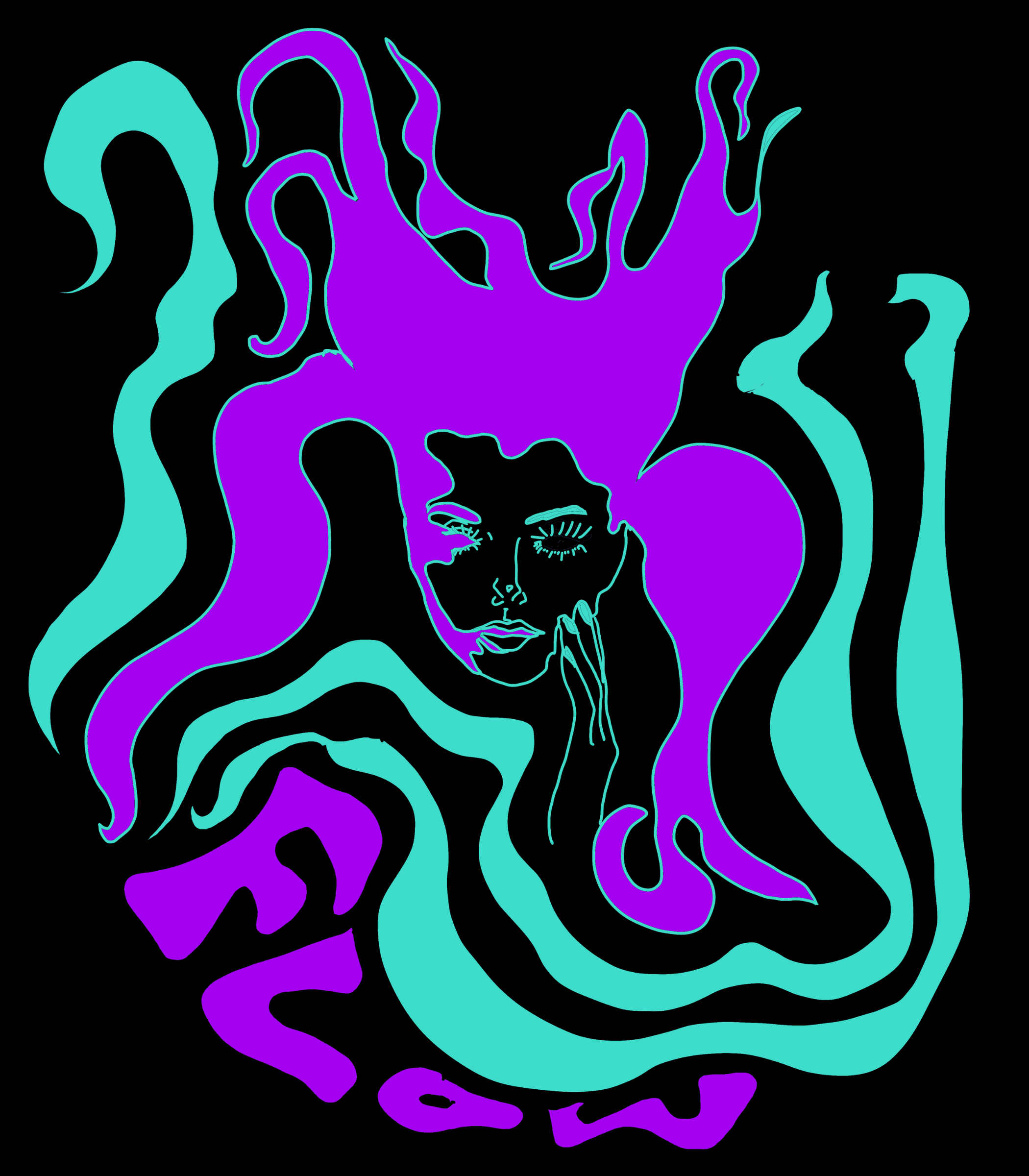 Aquarius "Flow" Black Mug
