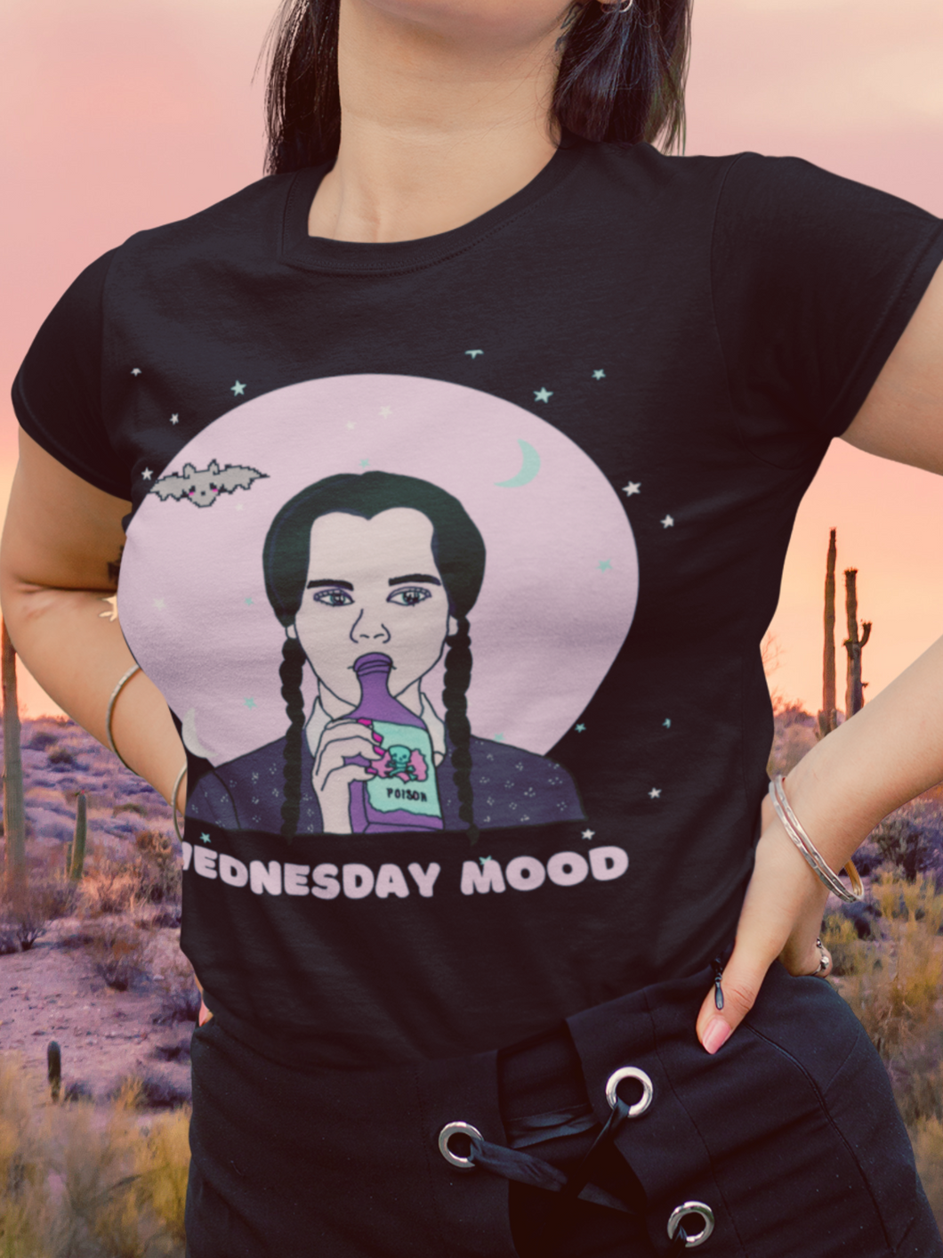 “Wednesday Mood” Wednesday Addams Super Soft T-shirt