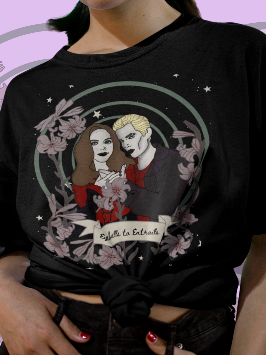 “Eyeballs to Entrails” Spike & Drusilla  Super Soft T-shirt
