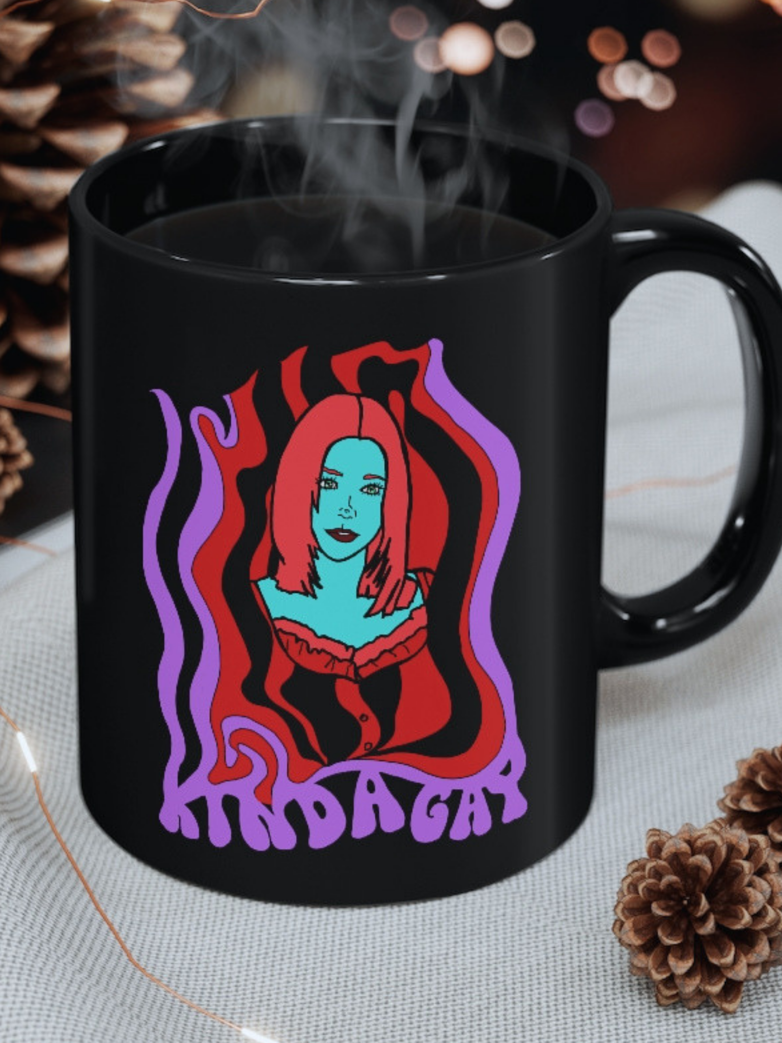 Willow Kinda Gay Black Mug