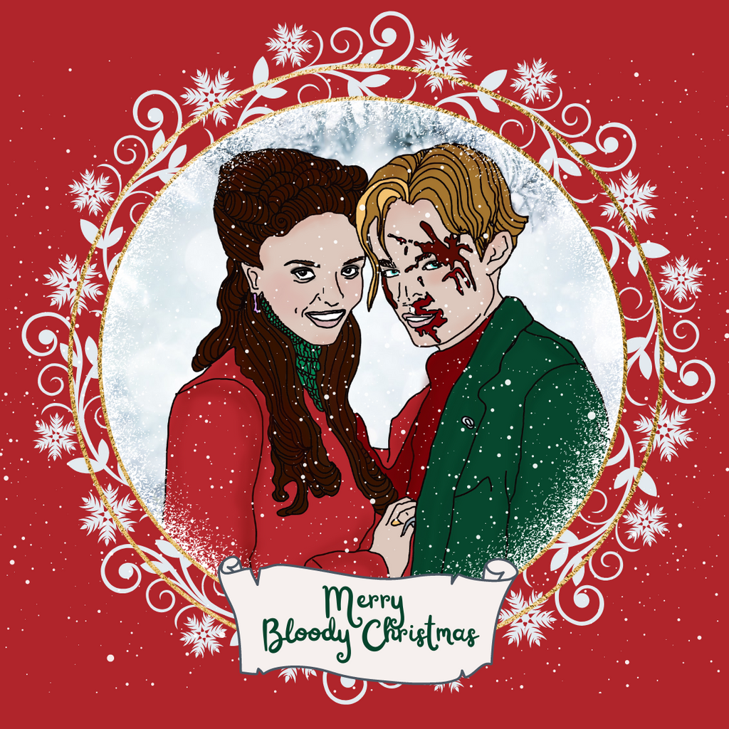 Merry Bloody Christmas Sprusilla Comfy Sweatshirt