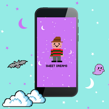 Load image into Gallery viewer, 8bit Freddy Sweet Dreams Wallpaper Free Instant Download
